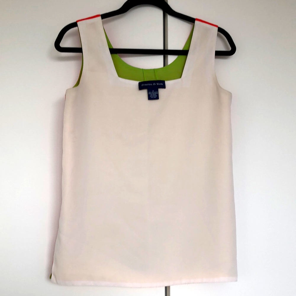 Vintage Preston & York Reversible Sleeveless Blouse